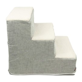 Majestic Pet Jackson Heathered Portable Lightweight Pet Stairs Step for Cats and Dogs Removable Cover