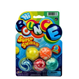 JA-RU Super Hi Bounce Balls (1 Pack, 5 Balls Each) Fidget Bouncy Ball Small Toys Party Favors for Kids Toy. Racketball Bulk Classroom Prize Premium Birthday Gift Includes Sticker 973-1p