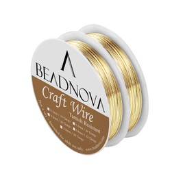 BEADNOVA Bare Copper Wire Tarnish Resistant Jewelry Making Wire (Gold Plated, 20 Gauge)