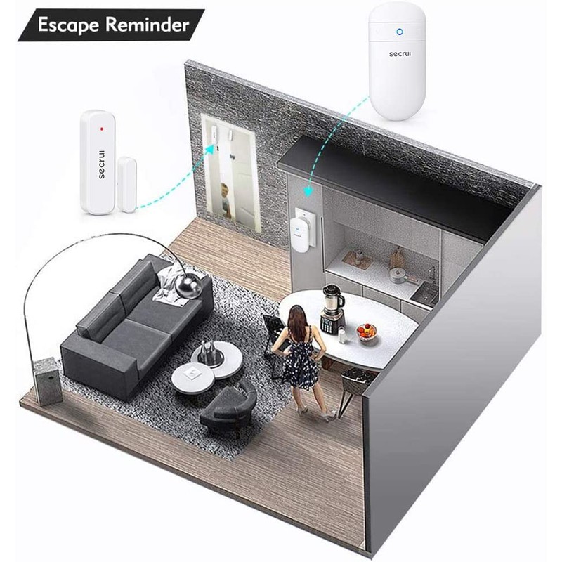 SECRUI Door Chime, Door Sensor Chime with Adjustable Volume, Easy