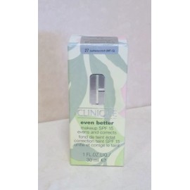 CLINIQUE EVEN BETTER MAKEUP SPF 15 - 27 BUTTERSCOTCH (MF-G) - 1 OZ LOT OF 2