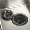 Zeesink Black Kitchen Sink Drain Assembly,Black Sink Strainer with Removable