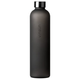 Vinsun Trinkflasche 1L schwarz - wiederverwendbar, Kohlensäure geeignet, BPA frei, Tritan - Leichte Wasser Flasche für Sport, Outdoor, Schule, Uni, Fahrrad, Büro, Gym
