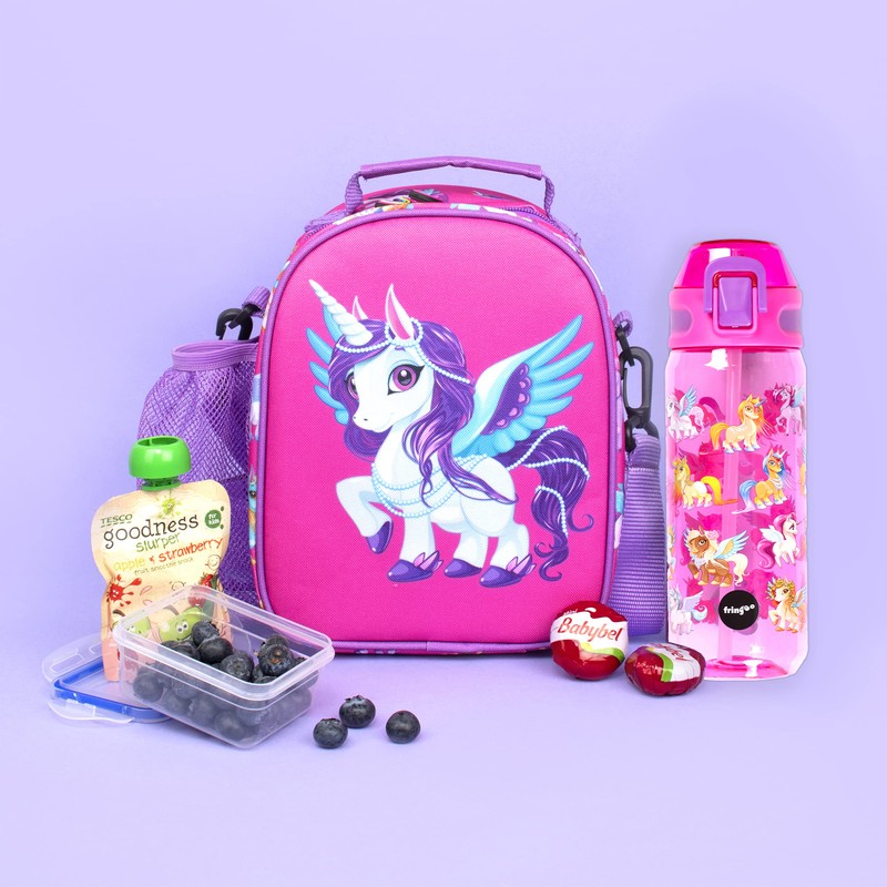 Fringoo - Magic Unicorn - Kids Water Bottle with Straw