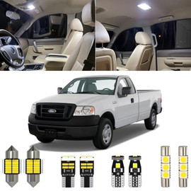 Xpismii 13 Piece 6000K White F150 Interior LED Light Kit Package Replacement for Ford F-150 2004 2005 2006 2007 2008, with Placement Diagram and Install Tool