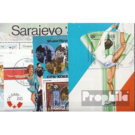 Motives 10 various skating minisheets (Stamps for collectors) Winter sports (skiing/ice hockey/bobsleigh ...)