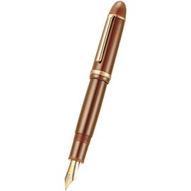 Jinhao X159 Pluma estilográfica 8 Punta fina, café con clip dorado, acrílico, gran tamaño