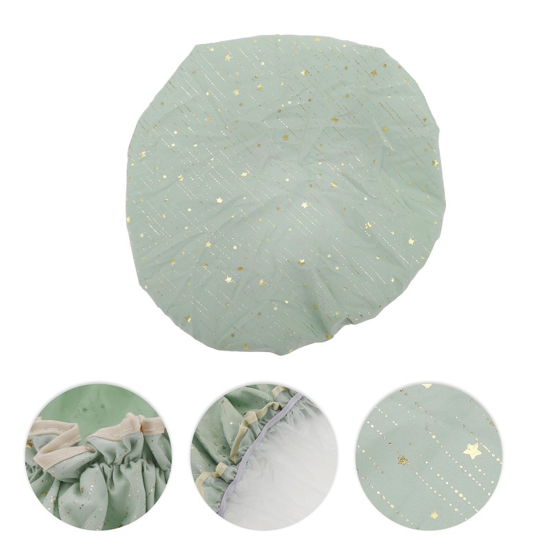 VOCOSTE Shower Cap, Hair Cap, Double Layer, Waterproof, Reusable, Bath,