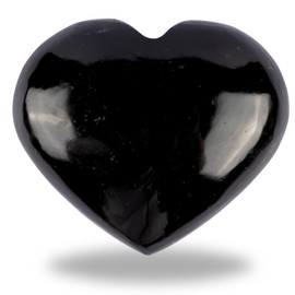 Black Obsidian Heart Palm Stone, Heart Shaped Crystals and Healing Stones- Pocket Worry Stone for Anxiety and Stress Relief - Healing Crystals for Meditation, Reiki, Spiritual and Crystal Gifts