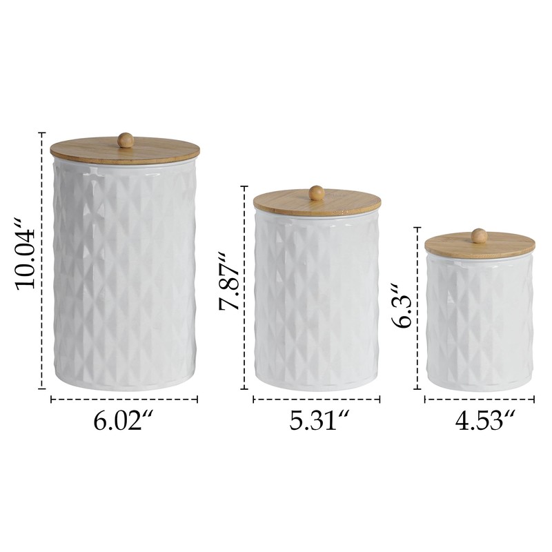 HOME PALETTE Kitchen Canister Set of 3 Tea Coffee Sugar