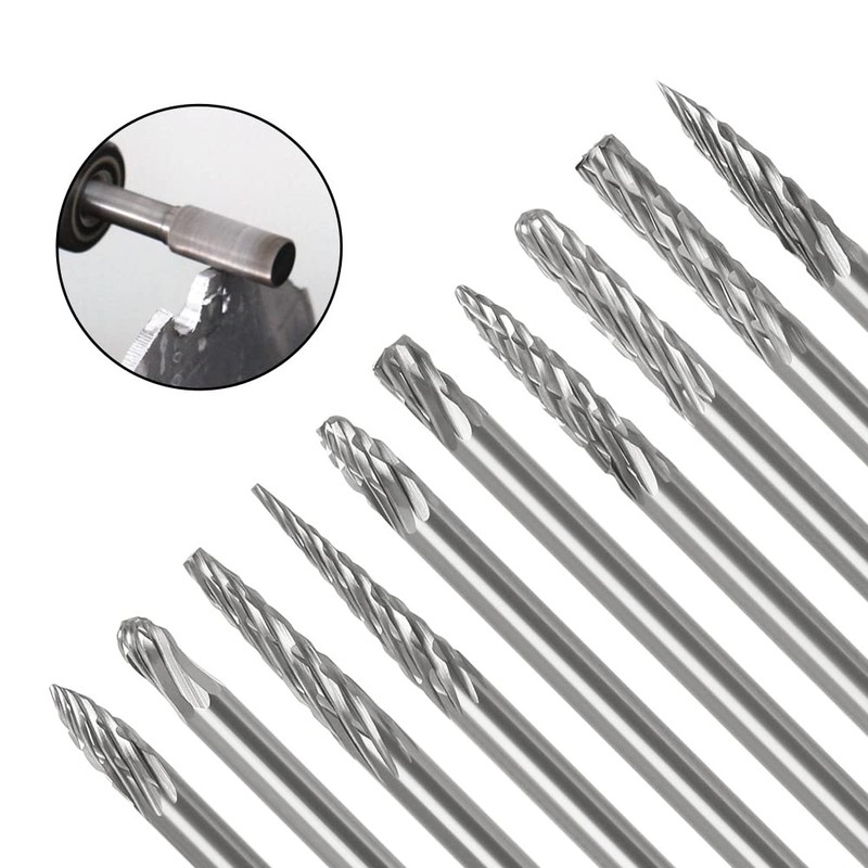 Bestgle Carbide Bar, 0.1 inch (3 mm) Axis, Carbide Cutter,