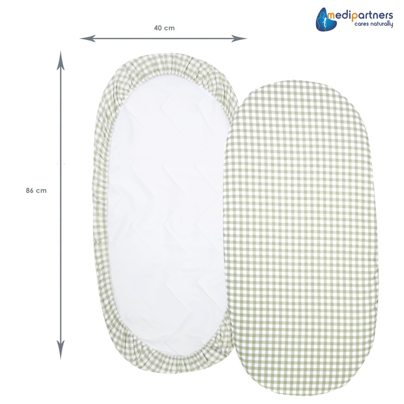 Medi Partners Fitted Sheet Pram 86 x 40 cm 100%