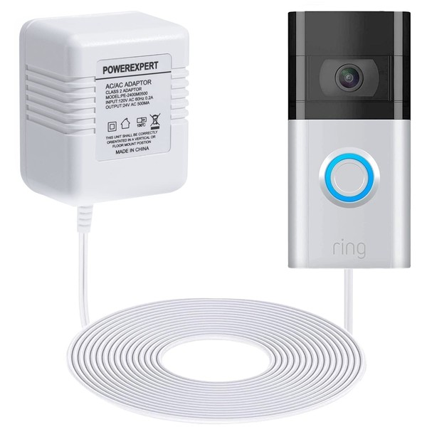 Doorbell Transformer 24V Adapter for Ring Video Doorbell, 16.4ft Long