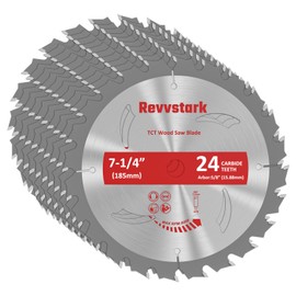 10 Pack Circular Saw Blade 7-1/4" 24T with 5/8" Arbor, Carbide Tipped Teeth, TCT Saw Blades for Cutting Various Wood, Plastic and Composite Materials, Fit Dewalt Craftsman Ryobi Milwaukee