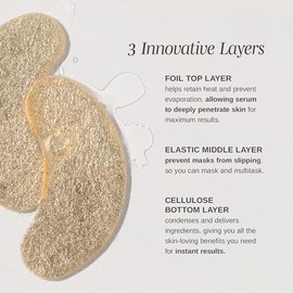 Wander Beauty Baggage Claim - Gold Foil Under Eye Patches For Dark Circles and Puffiness - Under Eye Mask Depuffs & Firms - Brightening Eye Mask for Under Eye Bags (6 Pairs)