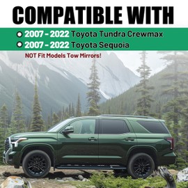 HECASA 4 Door Exterior Handles Kit Gray 1G3 Compatible with 2007-2022 Toyota Tundra Crewmax Sequoia W/O Passenger Keyhole Dark Gray Replacement for 81295, 692100C010, 692170C030, 692170C010