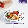 MATANA 25 White Plastic Bowls with Black Rim, Soup Bowls