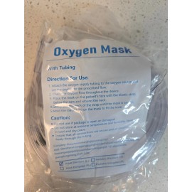 Unbranded 2 Pack Oxygen Mask for Face Adult and Child Tube & Adjustable Elastic Strap