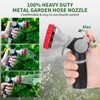 Hose Nozzle,Heavy Duty Metal Garden Hose Nozzles - 10 Spray