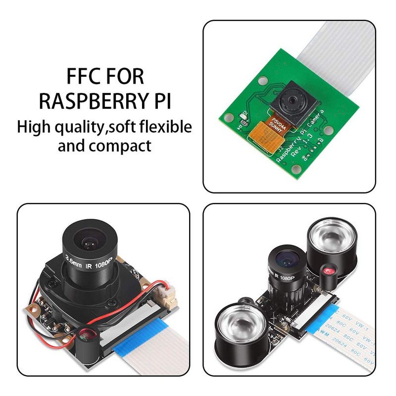 Aokin for Raspberry Pi Camera Cable, FFC Cable Ribbon Flex