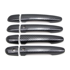 Dreamseek Door Handle Cover for Mazda 2 3 6 CX-3 CX-5 CX-9 2009-2022 Exterior Carbon Fiber Pattern Trim Decoration Protector (w/Smart Keyhole)