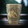 Dungeons and Dragons Themed Metal Shot Glasses (Antique Gold)