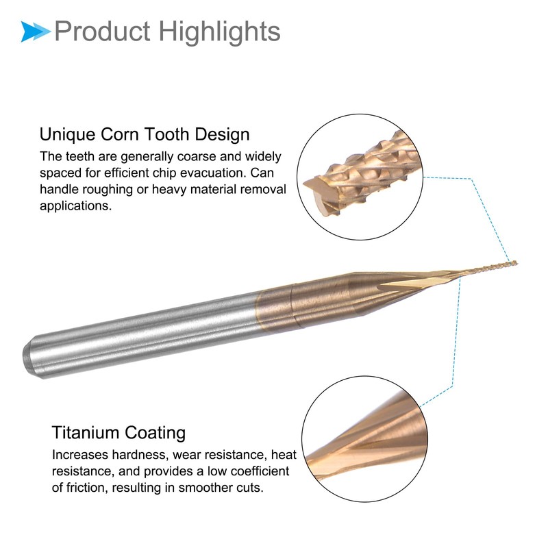 CoCud Cornend Mill Milling Cutter Mill Cutting 0.4mm Cutting Diameter