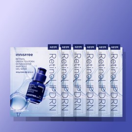 innisfree [속광 탄력] 이니스프리 레티놀 그린티 PDRN 스킨부스터 앰플 겔 마스크 25mL 6매, 1개