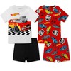 Hot Wheels Boys Pajama Set - 4 Piece Short Sleeve