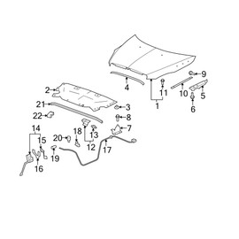 2X FRONT Hood Lift Support Compatible With FORD TAURUS 07-00 (To 04/30/2007) / Replacement for MERCURY SABLE 05-00 Gas Strut Cylinder Spring Prop Rod Shock