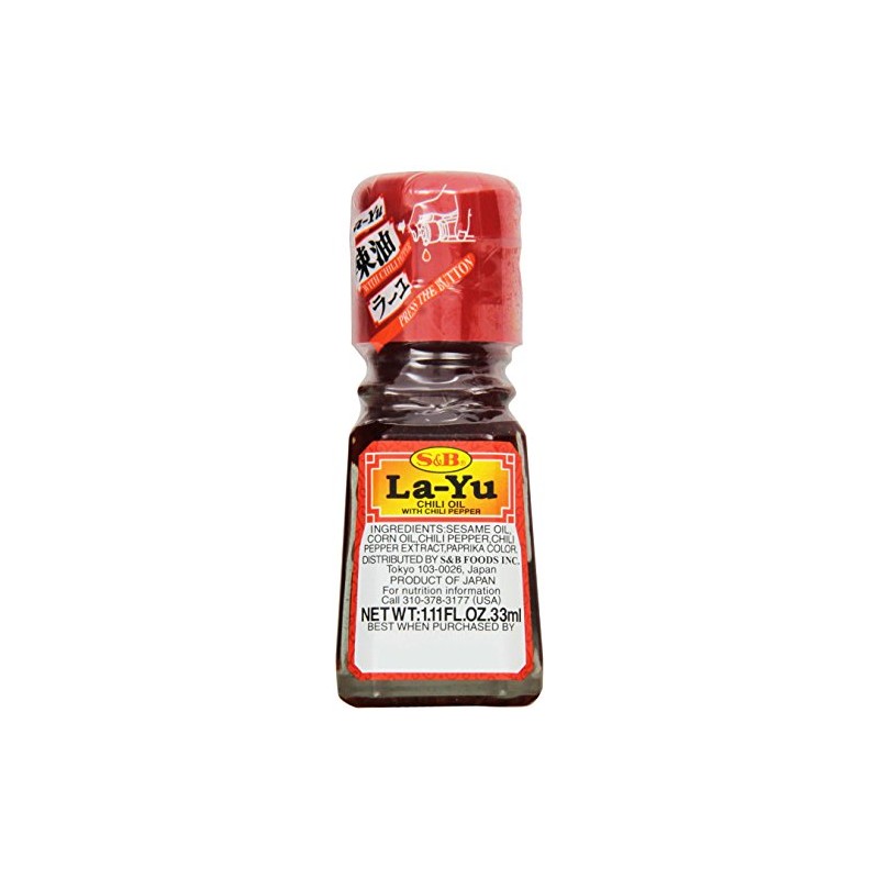 S&B Layu Chili Oil with Peppers, 1.11-Ounce (Pack of 10)