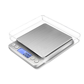 Food Scale Kitchen Scale with Trays, Small Scale with Tare Function Digital Scale Grams and Ounces for Cooking Baking (2kg/0.1g)