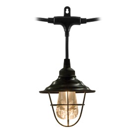 Enbrighten Cafe Add-On Accessory Lens Shades, Oil-Rubbed Bronze Finish Lens Shades, Easy-to-Install, for use with Enbrighten Cafe String Lights, 35877, 6 Count (Pack of 1)