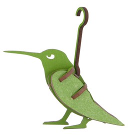 Little & Wood: Woodlet: Small - Hummingbird - Green, 3D Wooden Kit-Set, Bird Puzzle, Easy Assembly, Pop Build Fun, Sustainably Sourced Wood, Ages 6+