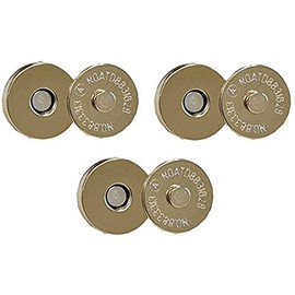 MYmama Insert-In Magnetic Hook Silver Button (14mm, Pack of 3)