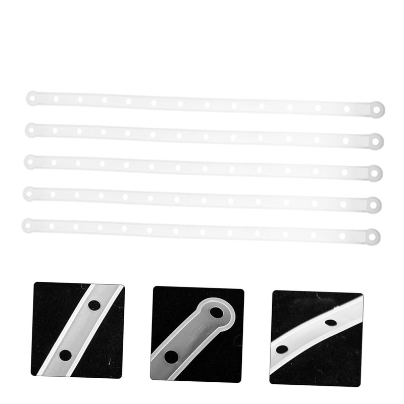 MAGICLULU 10-pack White Plastic Connectors Sturdy Coat Hanger Strips for