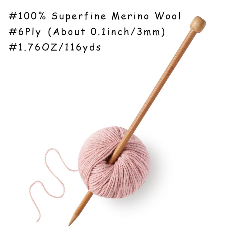 Gisimo 100% Merino Wool Yarn, 6-Ply Luxurious and Soft Yarn