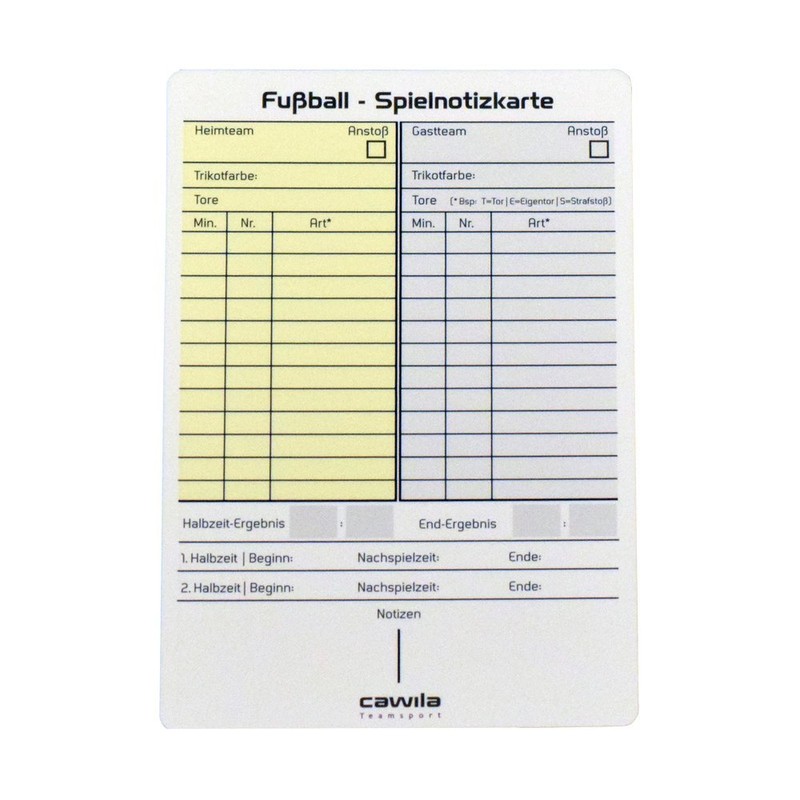 Cawila Football Game Note Cards Set of 50 Referee Note