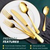 Gold Silverware Set, OGORI 30-Piece Gold Forged Stainless Steel Flatware