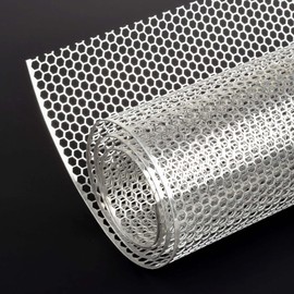 AggAuto Universal 40"x13" Car Grill Mesh - Aluminum Alloy Automotive Grille Insert Bumper Honeycomb Hole 6mm Spacing 1mm, One of the Most Multifunctional Shape Grids Silver