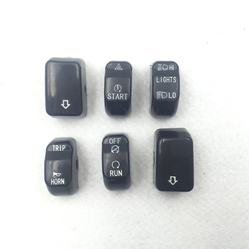 Black Hand Controls Switch Button Covers for Harley Davidson 2011