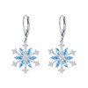 EVER FAITH Snowflake Jewerly Sterling Silver Winter Accessory Sparkle Sky