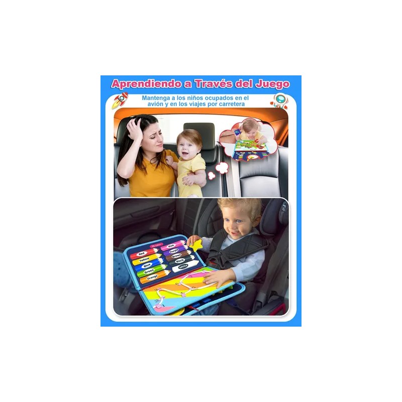 Tablero Montessori 8 Páginas Juego Sensorial Didáctico Infan