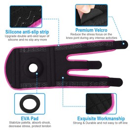 AVIDDA Knee Support with Open-Patella Design for Joint Pain, Sports, Injury Rehabilitation, Adjustable Knee Brace for Men Woman with 3 Straps, for Knee Circumference 1Pair(12.5" to 18.5")