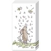 2 Packs of IHR Paper Pocket Handbag Tissues - Blossoms and Bunnies White