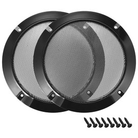 sourcing map 2pcs 8" Speaker Grill Mesh Decorative Circle Woofer Guard Protector Cover Audio Accessories Black