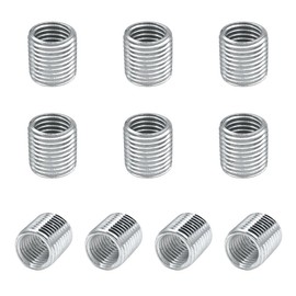 10pcs Threaded Nuts Insert Nuts Thread Reducer Nuts Stainless Steel 10mm Length M10 Male to M8 Female Adapter