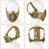AOUTACC Airsoft Protective Gear Set, Half Face Mesh Masks with