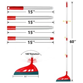 Magic Air Silicone Broom Sweeper, Multifunction Silicone Broom, Household Squeegee Broom for Floor Cleaning, Bathroom, pet Hair, Dog Broom Brush Set Red