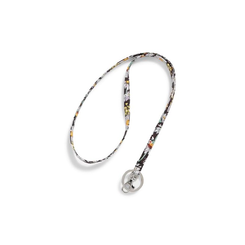 Vera Bradley Cotton Lanyard, Daisies White